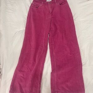 Levi's Pink Corduroy Wide-Leg Pants